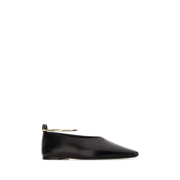 Jil Sander Women Black Leather Ballerinas - Picture 2 of 2